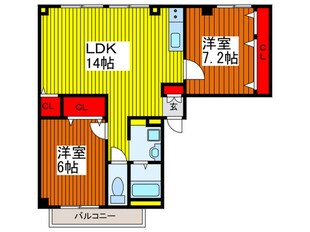 タケノヤハイツ原町の物件間取画像